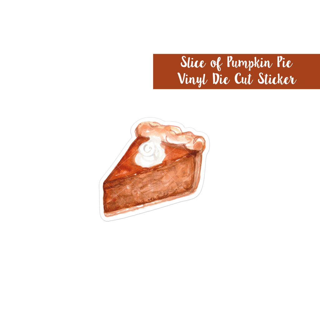 _Pumpkin Pie Slice: Vinyl Die Cut Sticker
