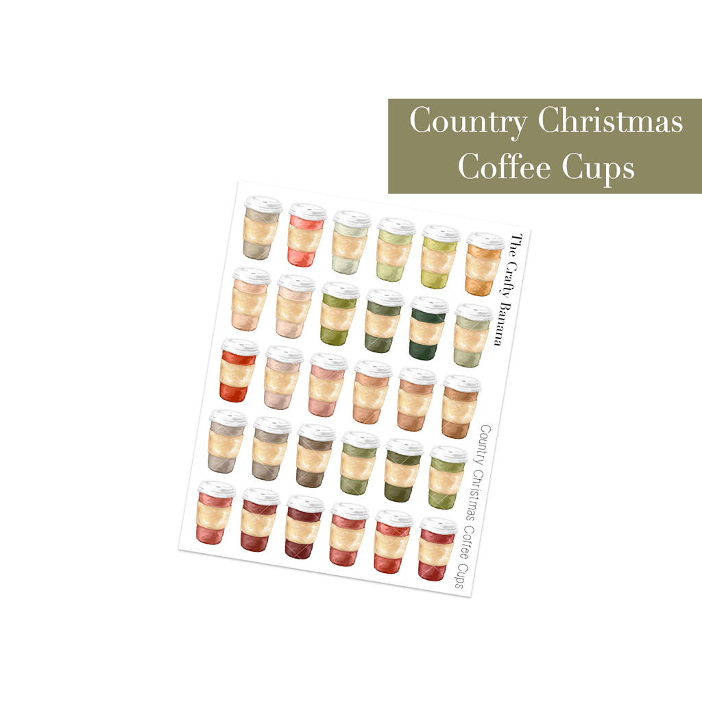 Country Christmas Coffee Cups | Customizable