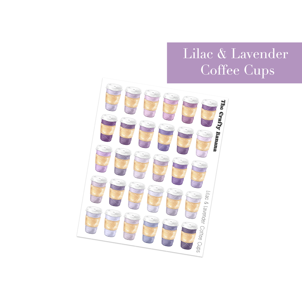 Lilac & Lavender Coffee Cups | Customizable