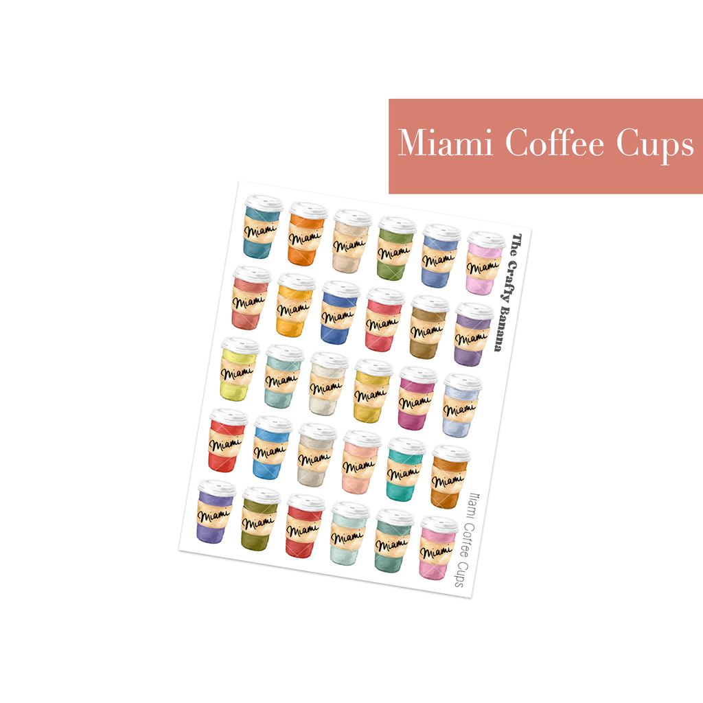 Miami Coffee Cups | Customizable