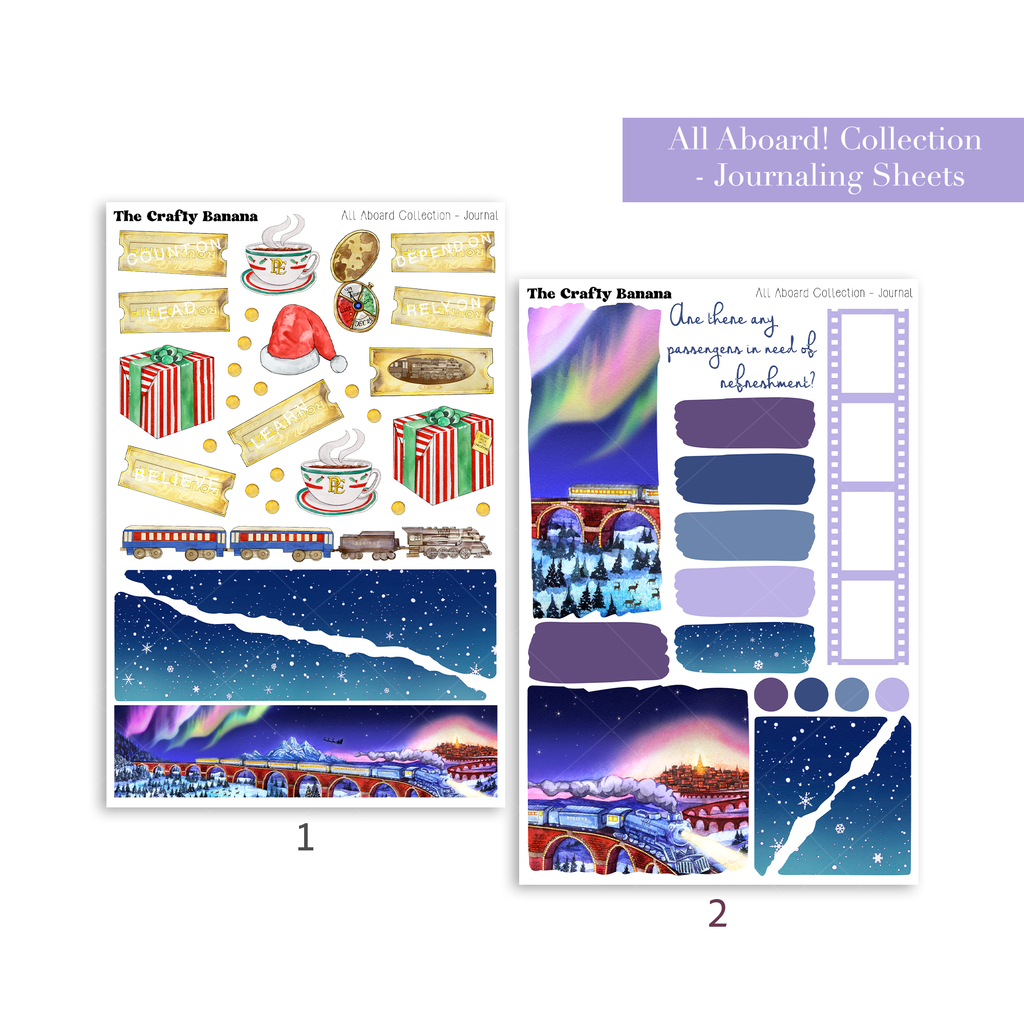 All Aboard! Collection: Journaling Sheets