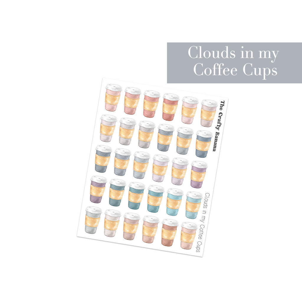 Clouds in my Coffee Cups | Customizable | New!
