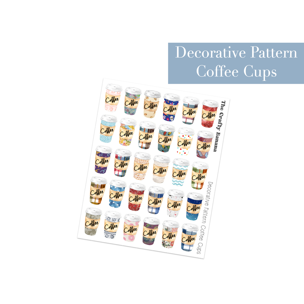 Decorative Pattern Coffee Cups | Customizable