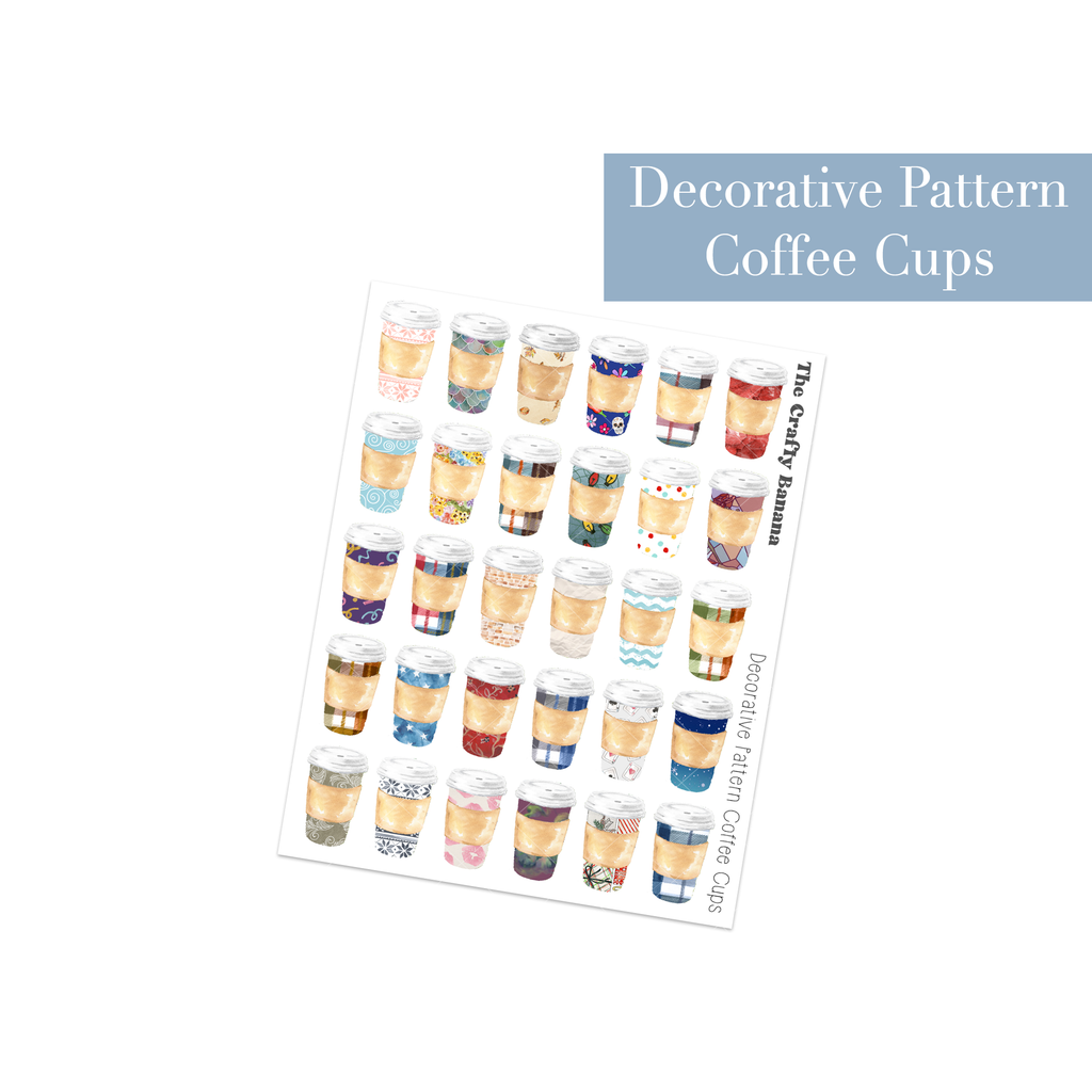 Decorative Pattern Coffee Cups | Customizable