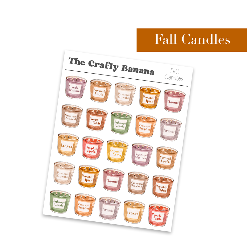 Fall Candles: Deco Stickers