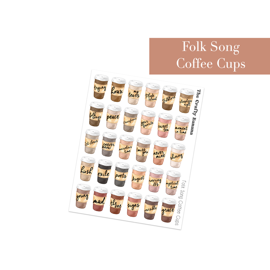 Folk Song Coffee Cups | Not Customizable