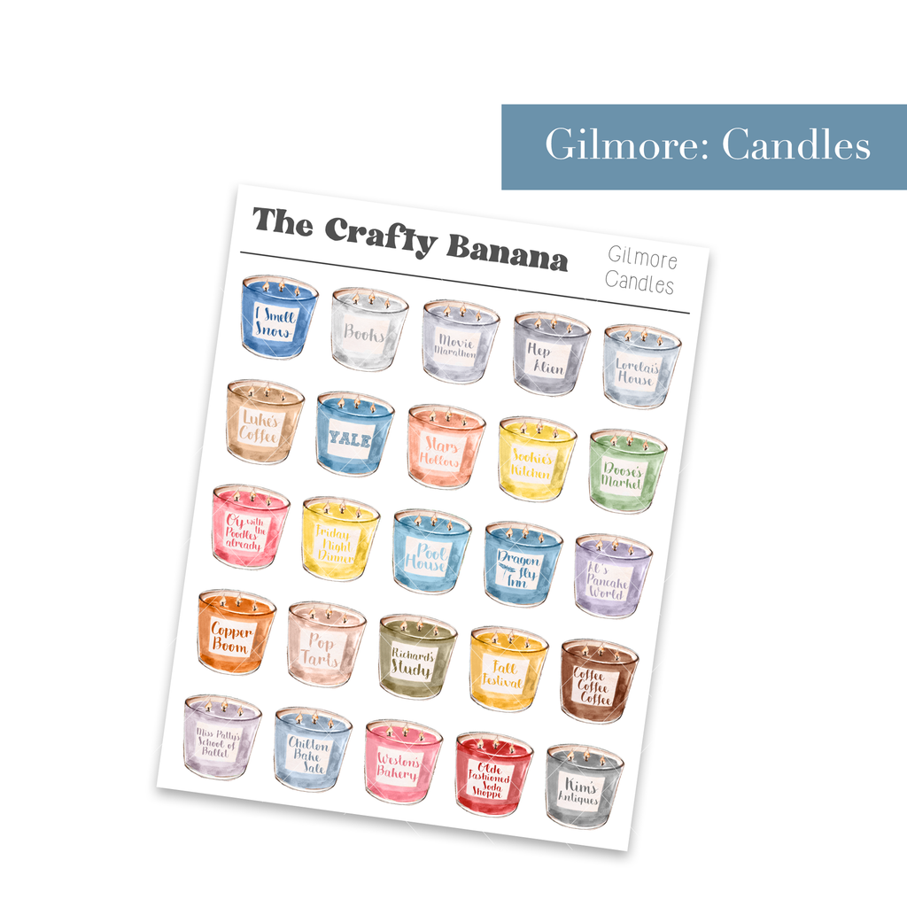 Gilmore Candles: Deco Stickers
