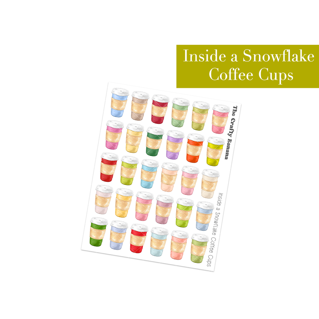 Inside a Snowflake Coffee Cups | Customizable