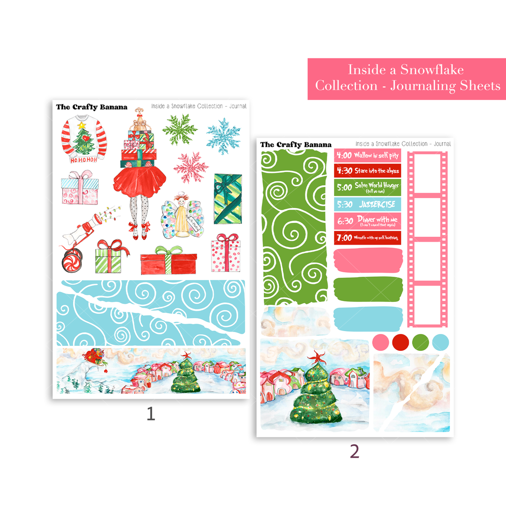 Inside a Snowflake Collection: Journaling Sheets