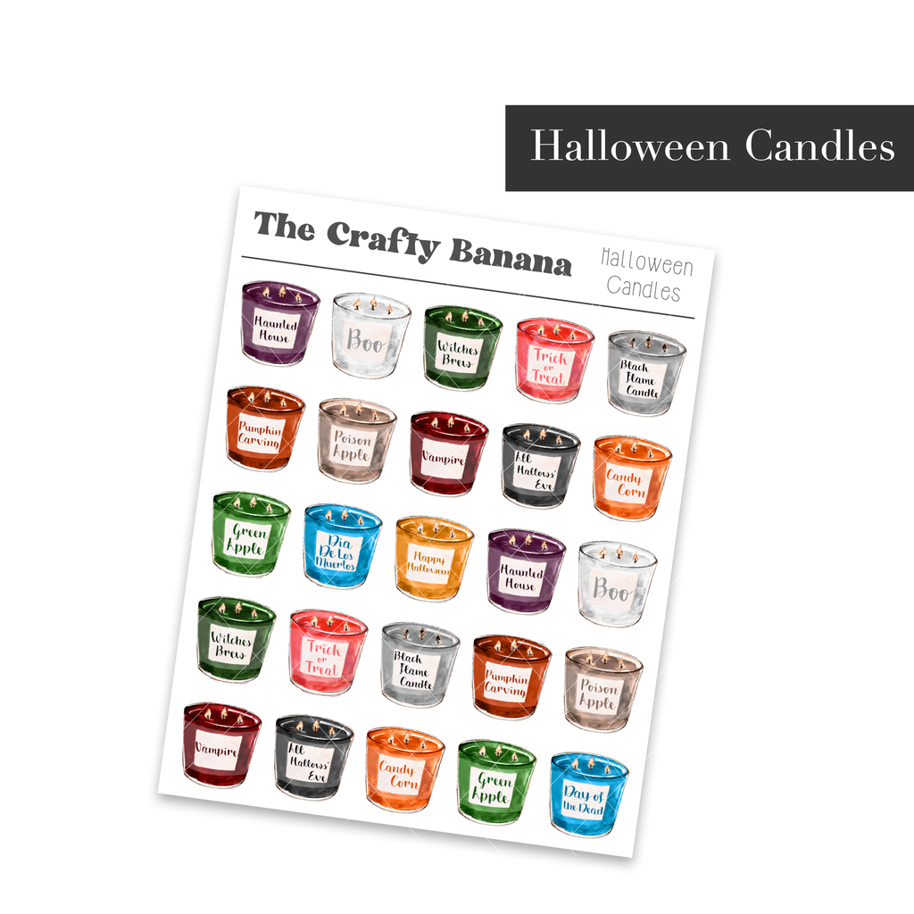 Halloween Candles: Deco Stickers