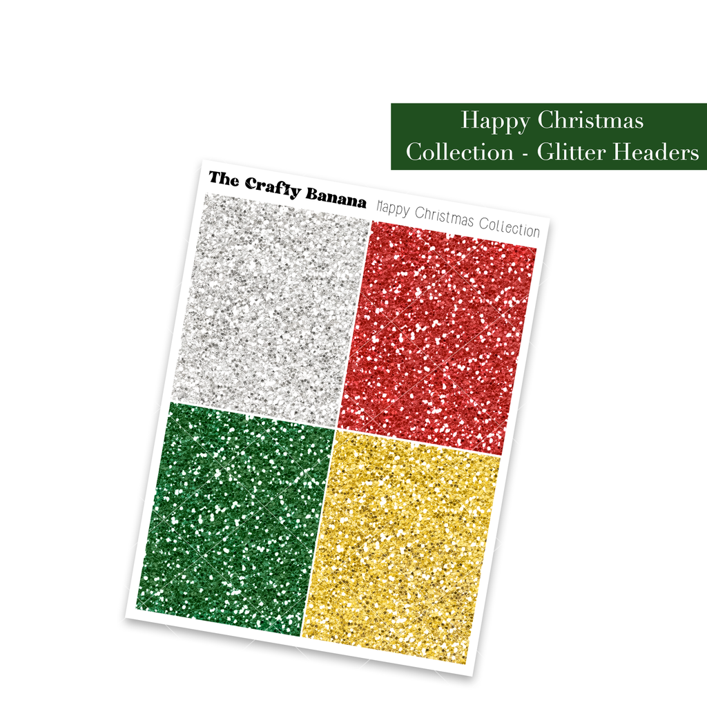 Happy Christmas Collection: Glitter Headers