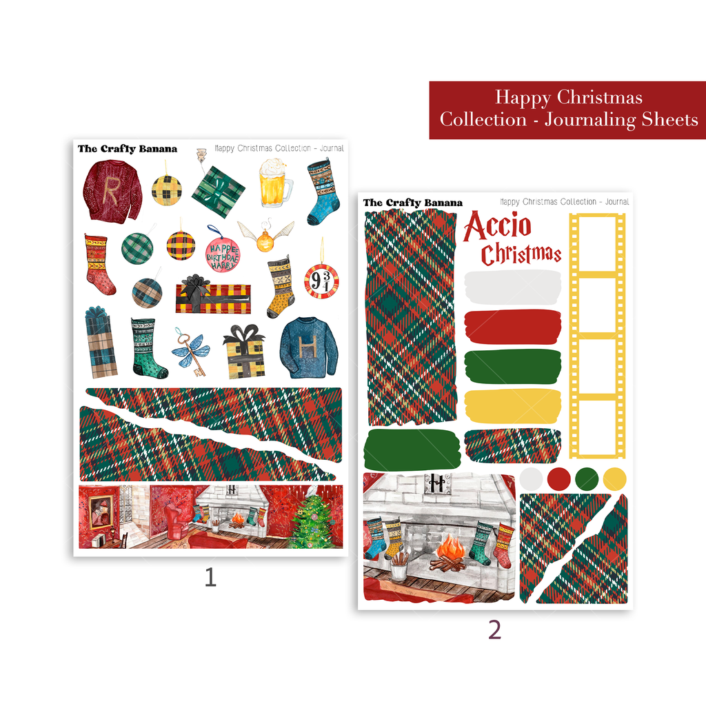 Happy Christmas Collection: Journaling Sheets