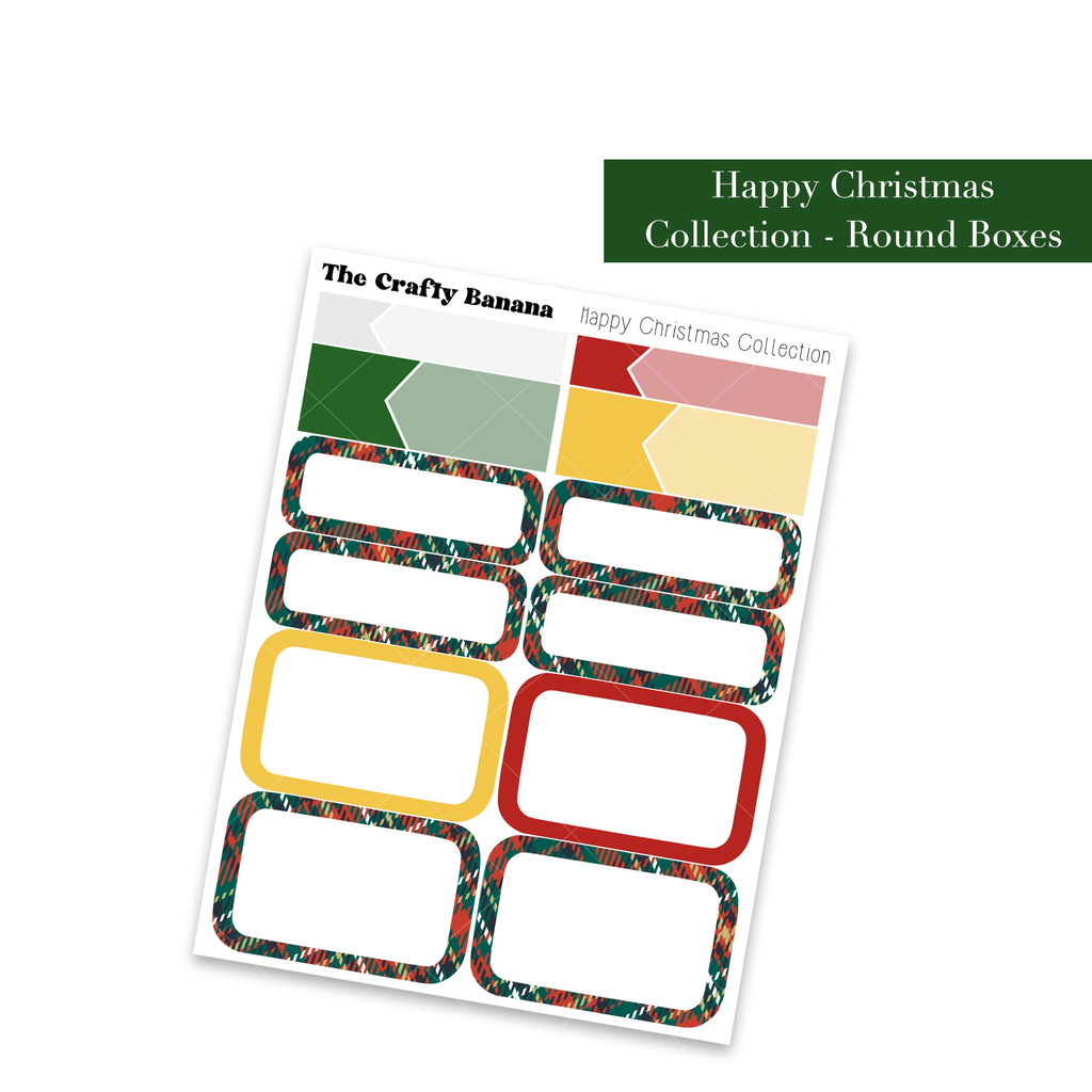 Happy Christmas Collection: Round Boxes +