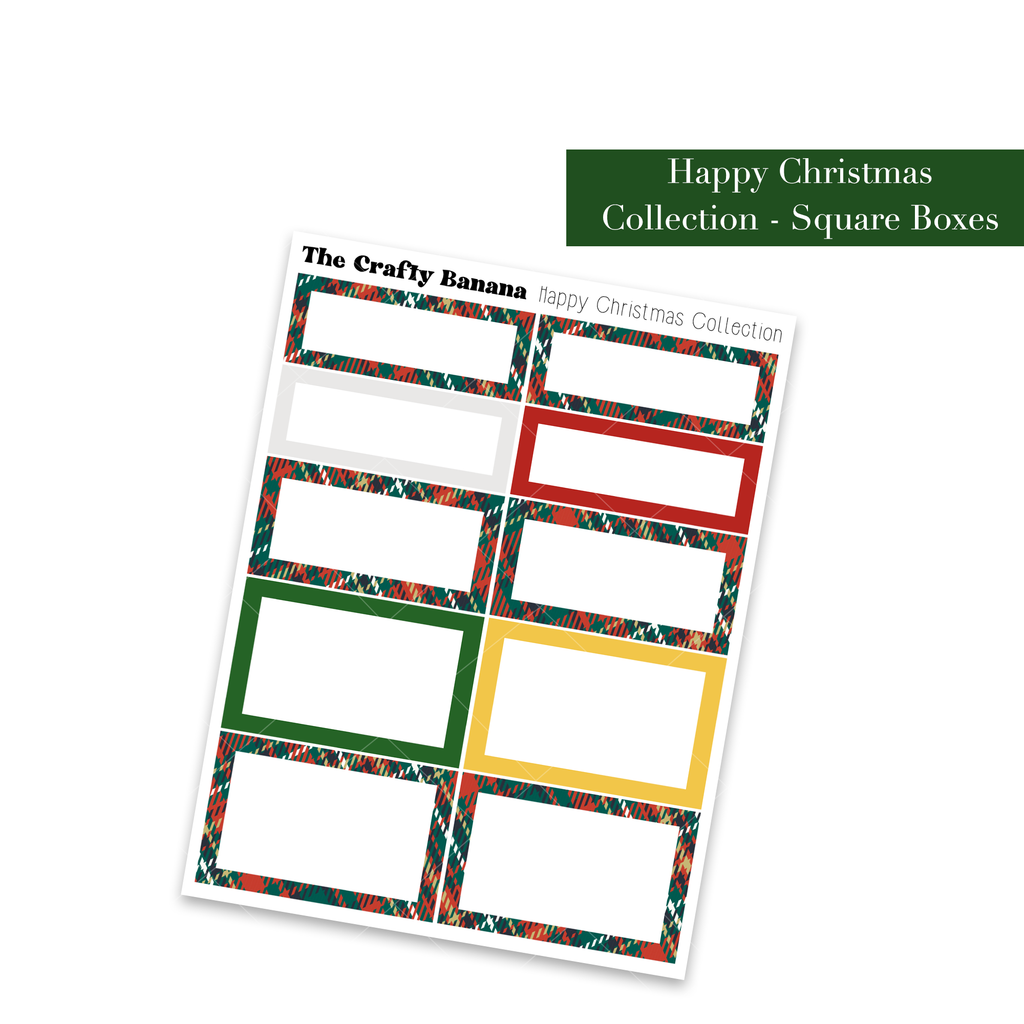 Happy Christmas Collection: Square Boxes