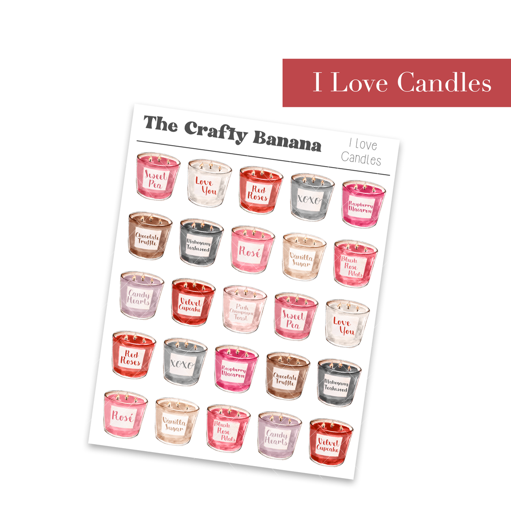 I Love Candles: Deco Stickers