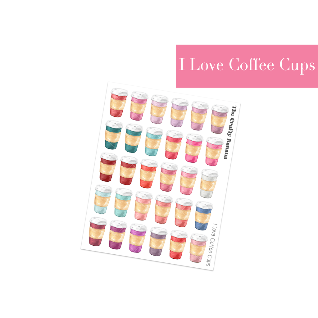 I Love Coffee Cups | Customizable