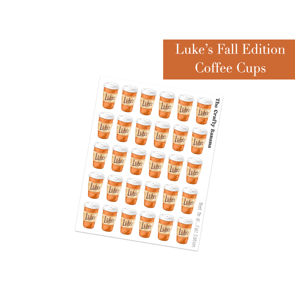 Luke's Coffee Cups: Fall Edition | Not Customizable