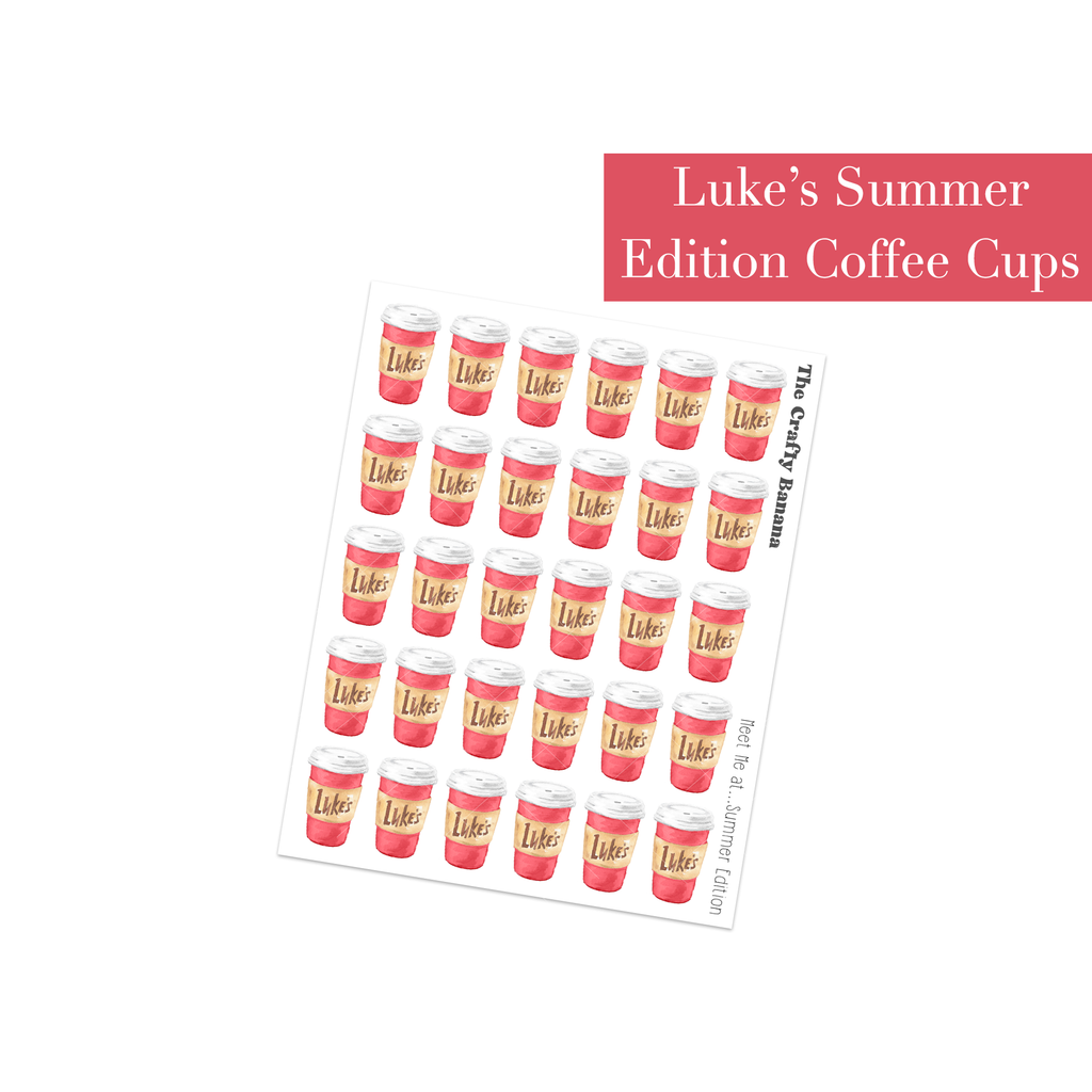 Luke's Coffee Cups: Summer Edition | Not Customizable