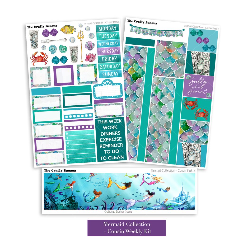 Mermaid Collection: Hobonichi Cousin Weekly Kit