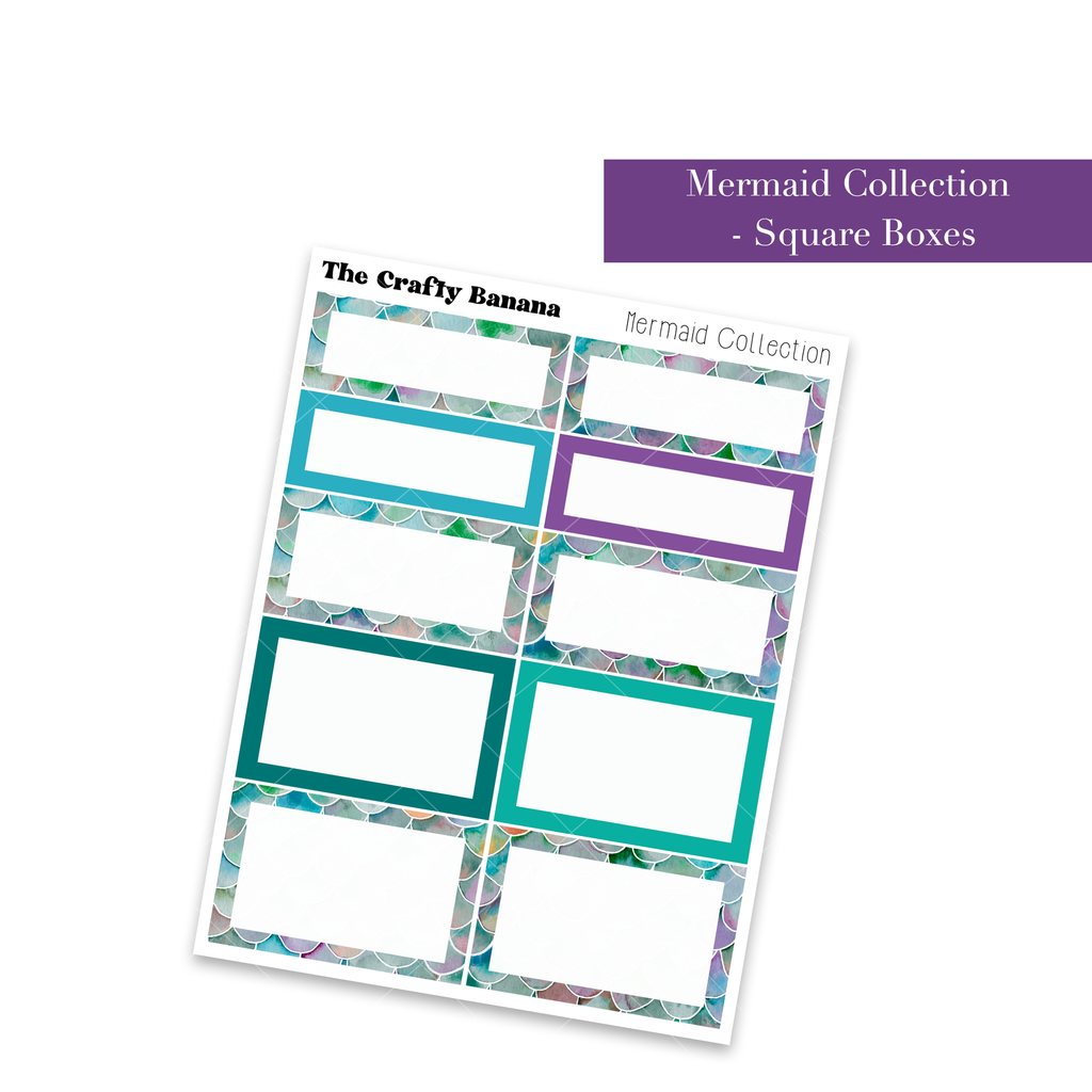 Mermaid Collection: Square Boxes