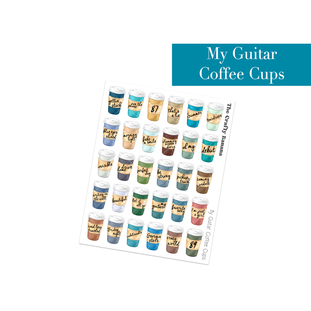 My Guitar Coffee Cups | Not Customizable