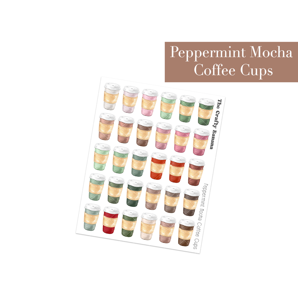 Peppermint Mocha Coffee Cups | Customizable