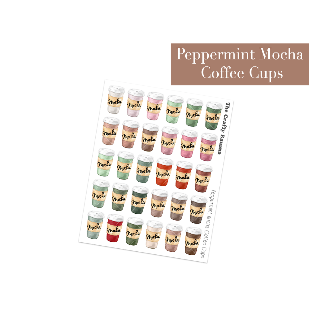 Peppermint Mocha Coffee Cups | Customizable