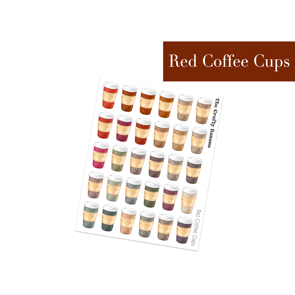 Red Coffee Cups | Customizable | New!