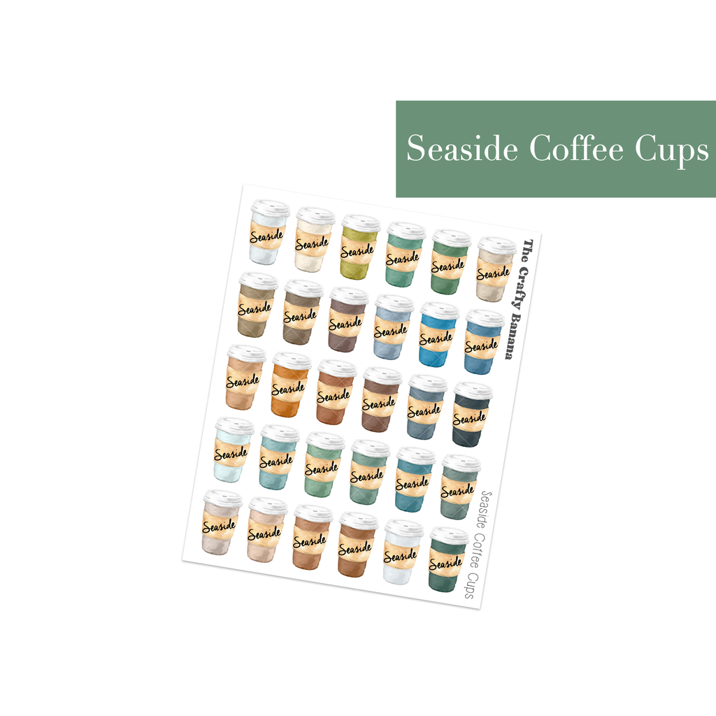 Seaside Coffee Cups | Customizable