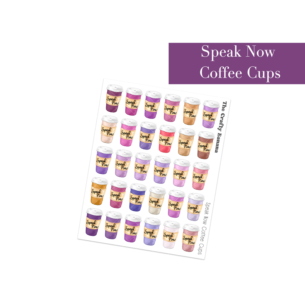 "Speak Now" Coffee Cups | Not Customizable