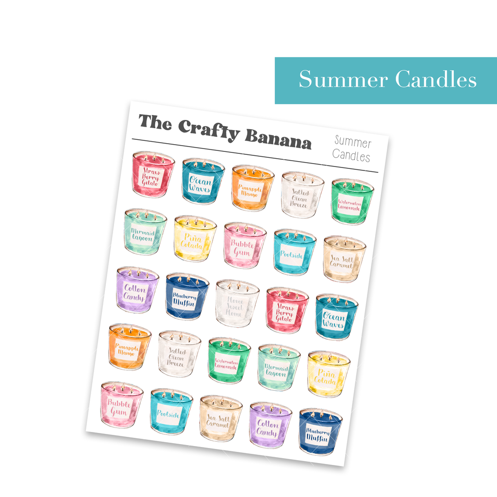 Summer Candles: Deco Stickers