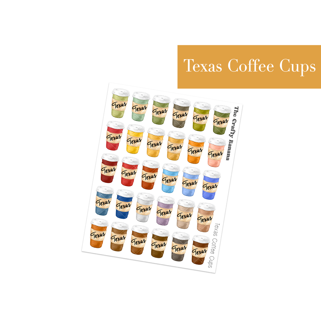 Texas Coffee Cups | Customizable