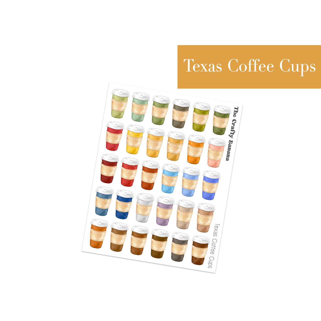 Texas Coffee Cups | Customizable