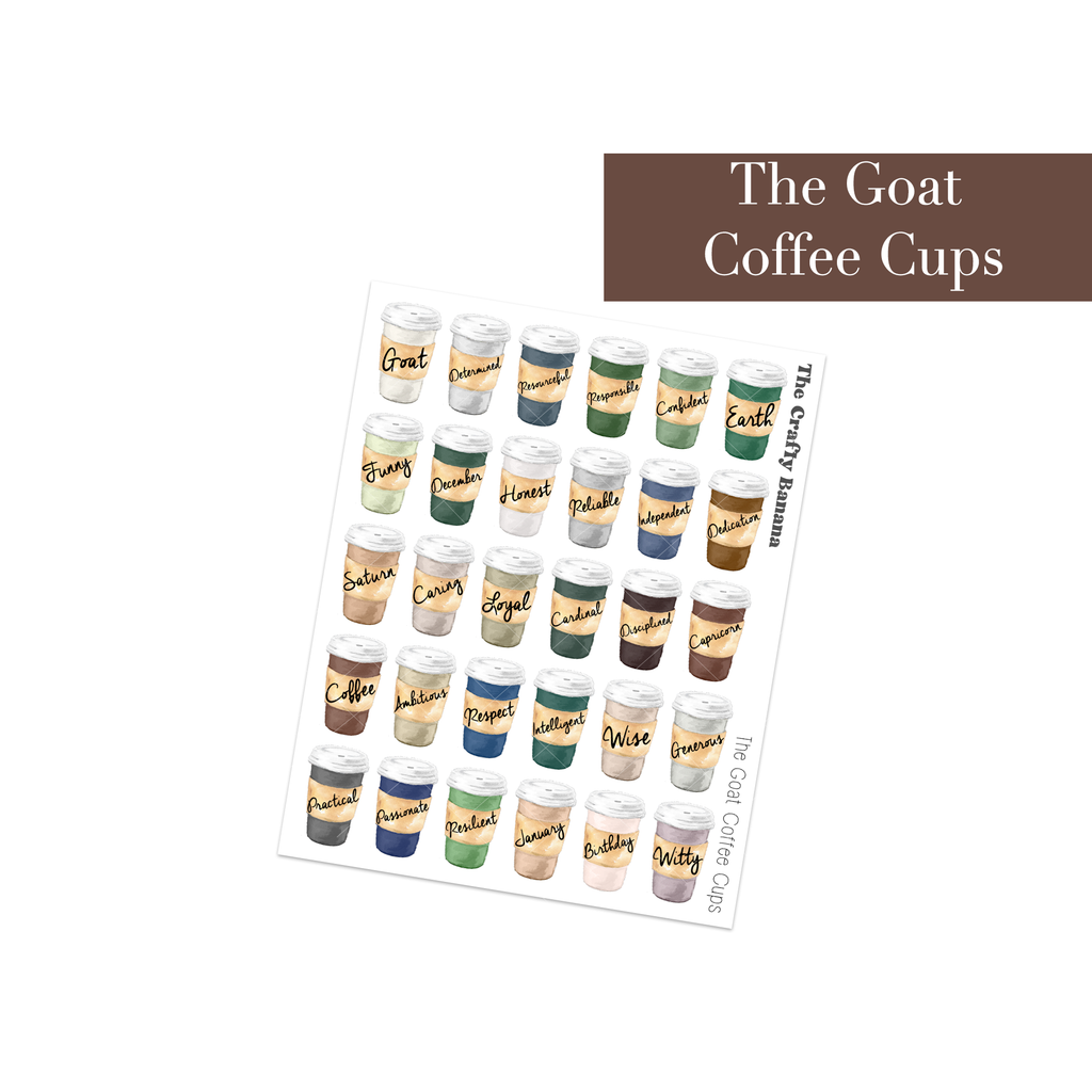 The Goat Coffee Cups | Capricorn Characteristics | Not Customizable | Updated!