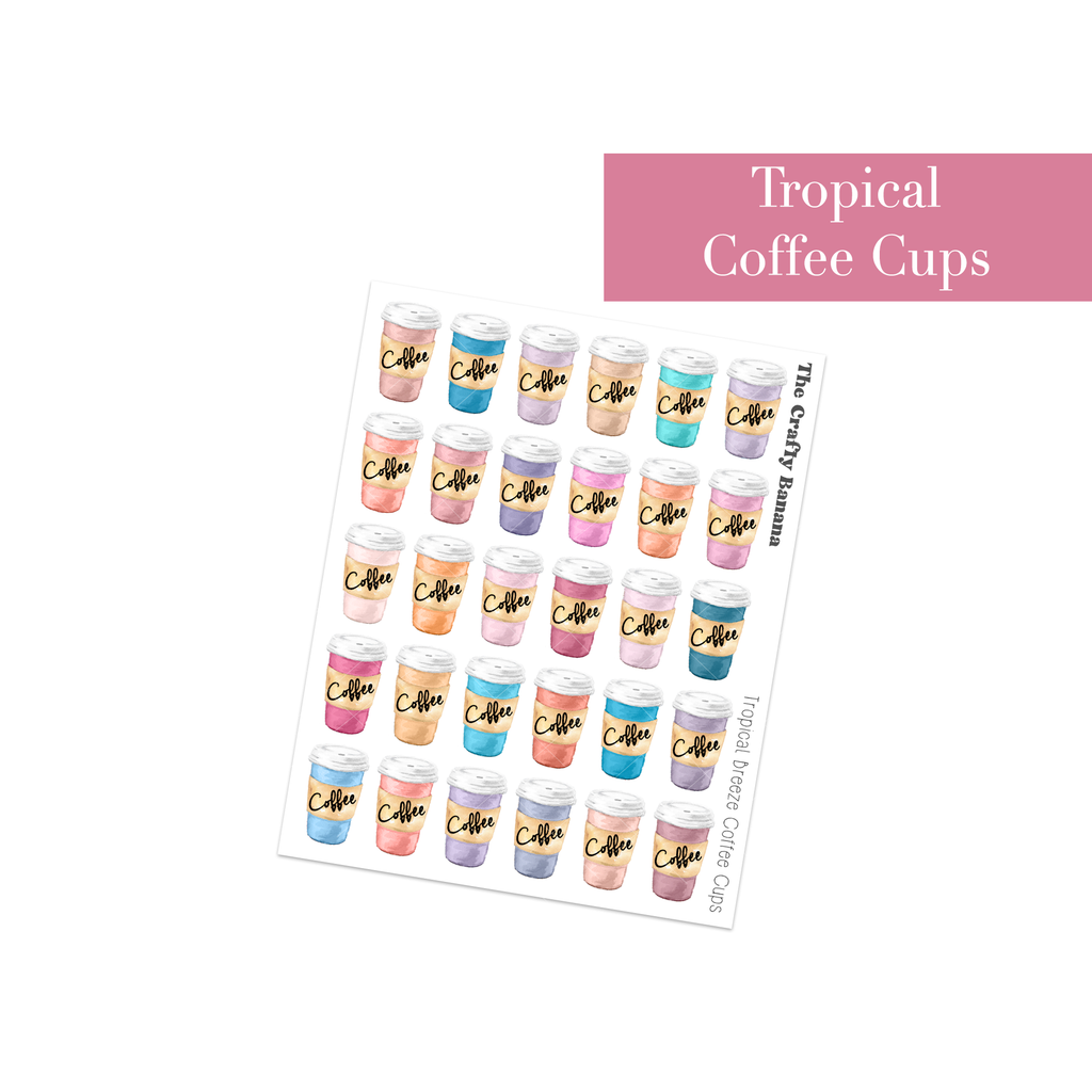 Tropical Breeze Coffee Cups | Customizable