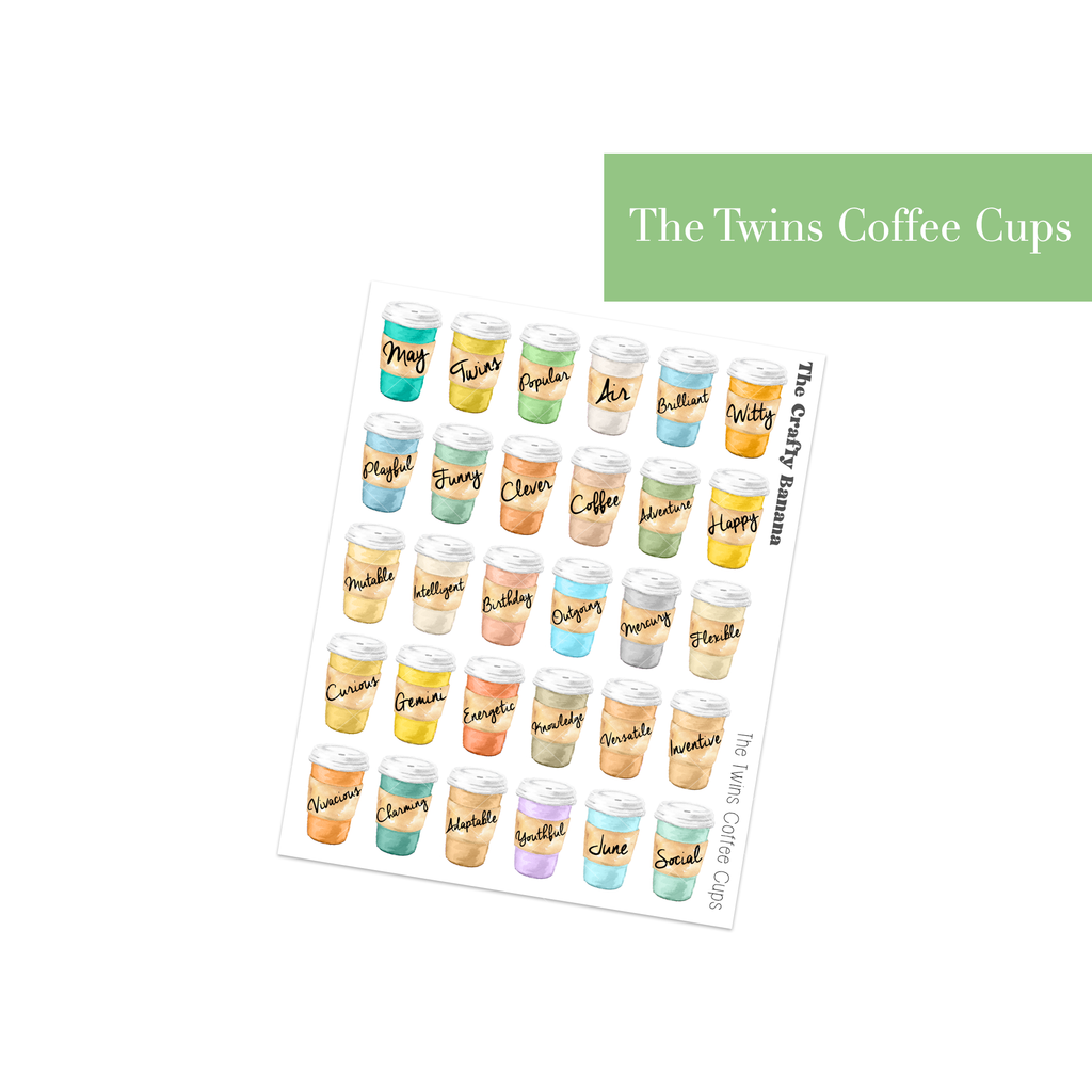 The Twins Coffee Cups | Gemini Characteristics | Not Customizable