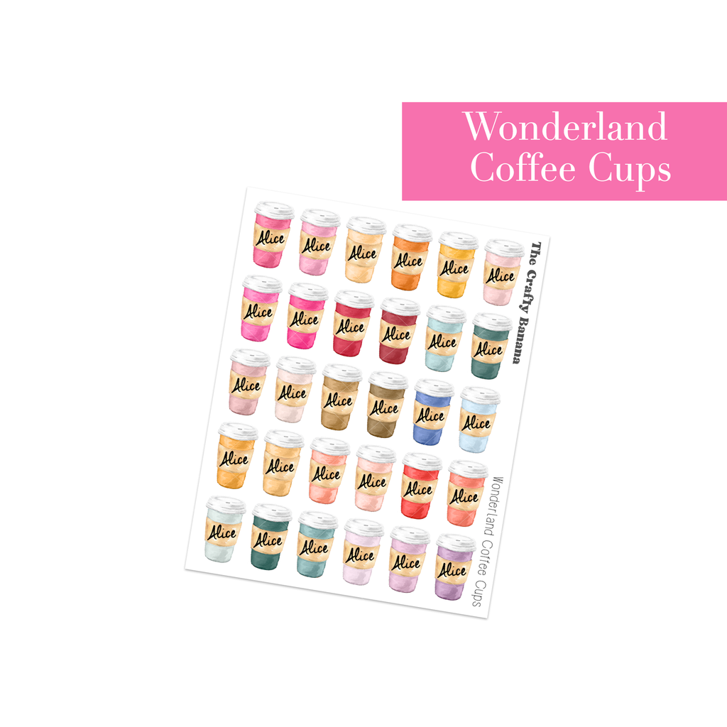 Wonderland Coffee Cups | Customizable