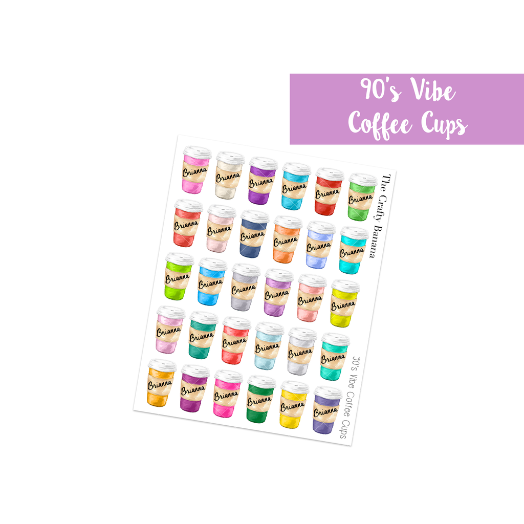 90's Vibe Coffee Cups | Customizable